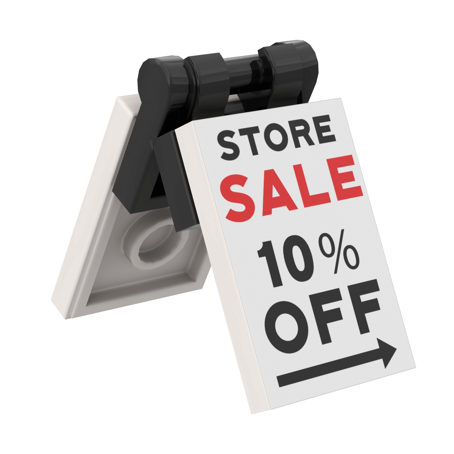 Store Sale Sign with Stand - Custom Printed 2 x 3 Tile - Made with LEGO® Parts